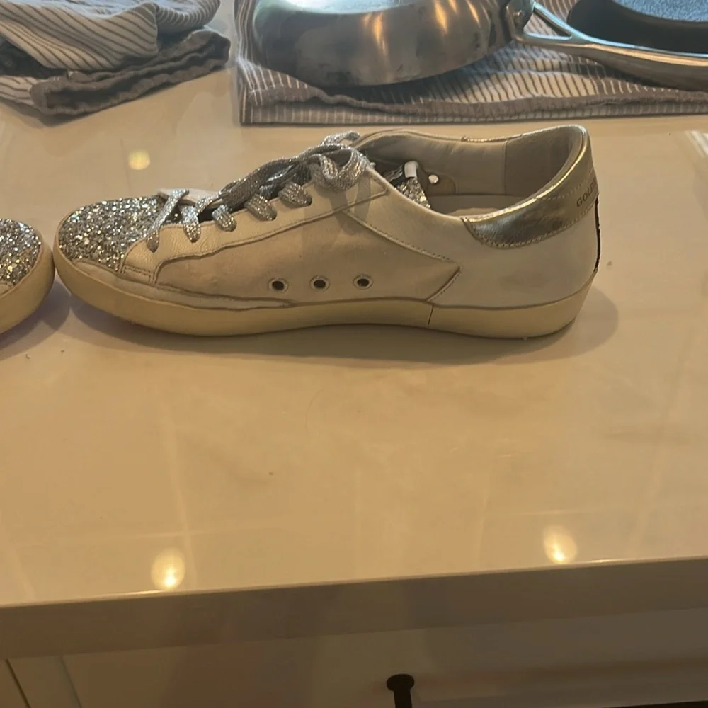 ONE OF A KIND CUSTOM golden goose super star sneakers - Picture 4 of 7
